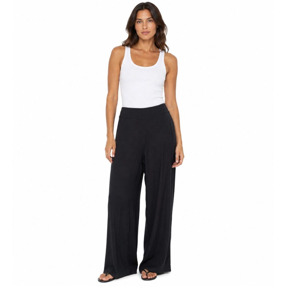 Eileen Fisher Black Flowy Wide Leg Pants XS NWT Photography Sample